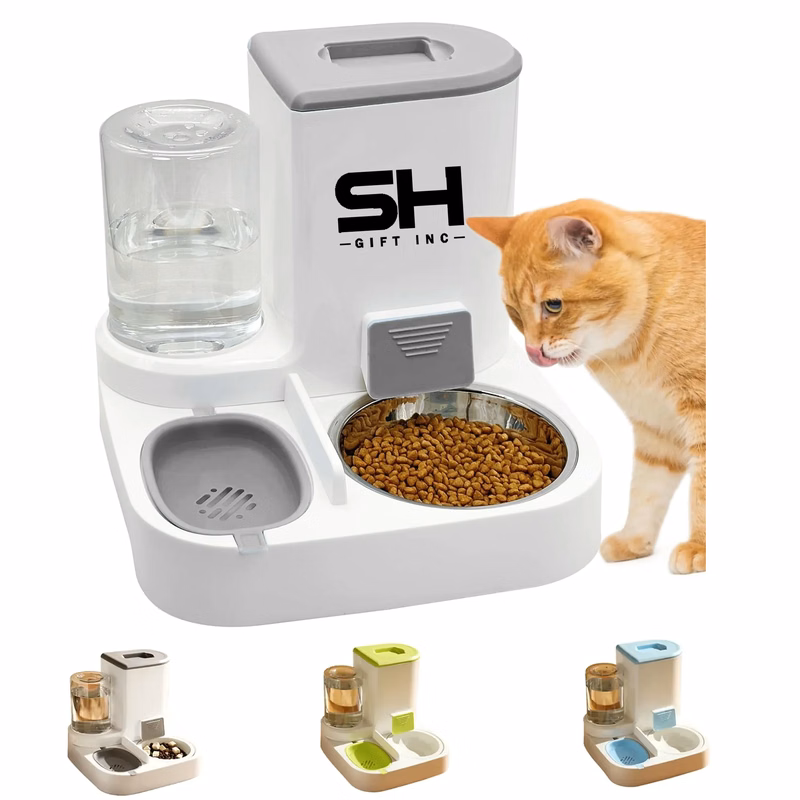 2 in 1Automatic Cat Food and Water Dispenser Set