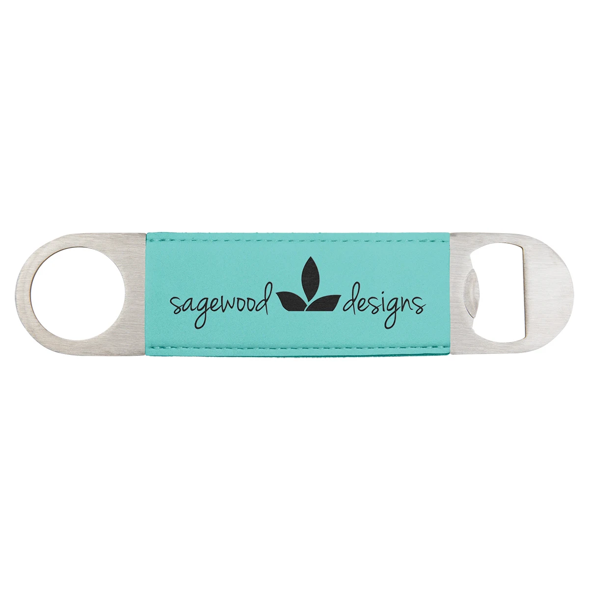 Teal Leatherette Bottle Opener 1