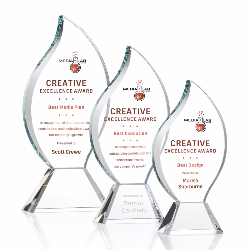 Norina Flame VividPrint™ Award - Clear
