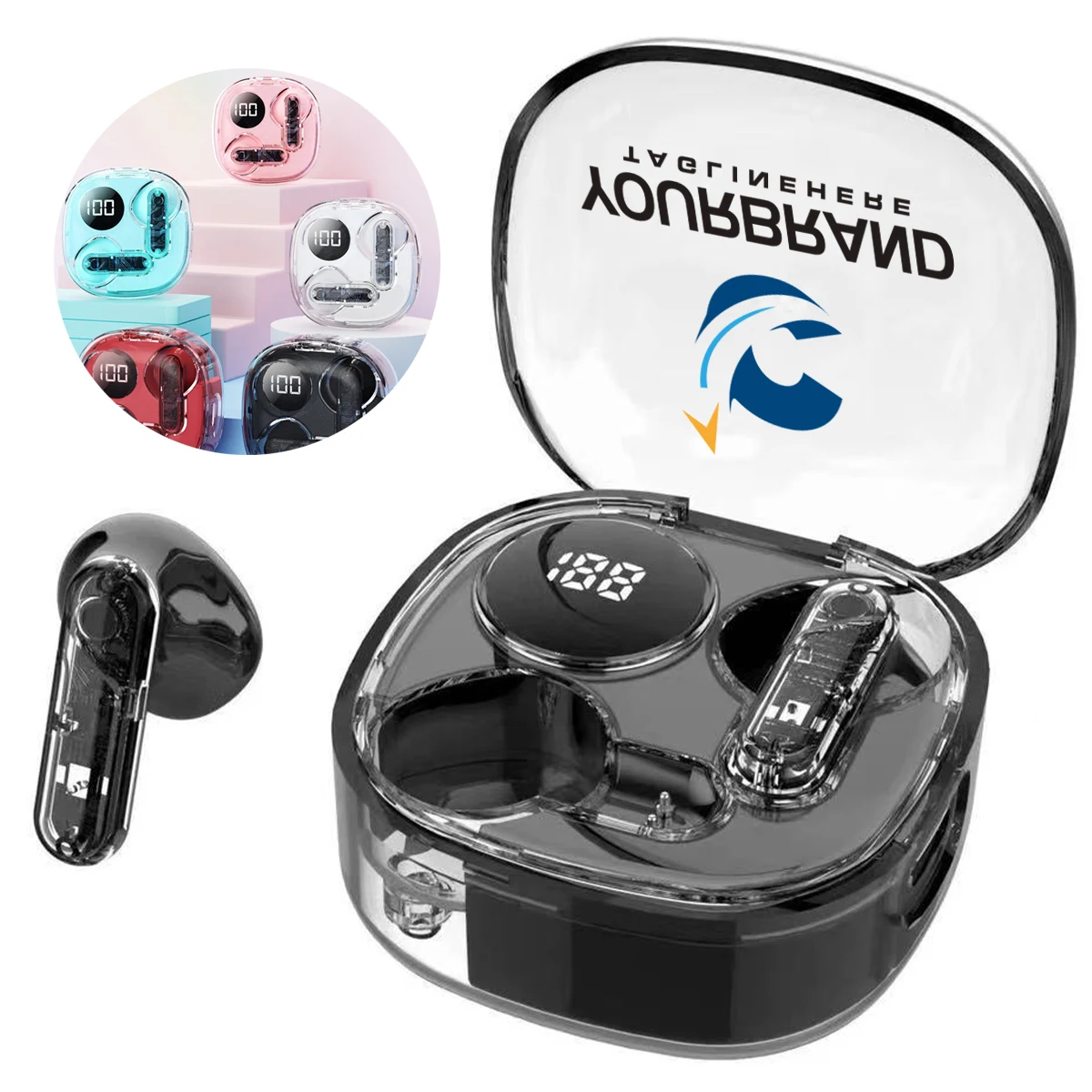 Transparent Wireless Bluetooth Headset 1