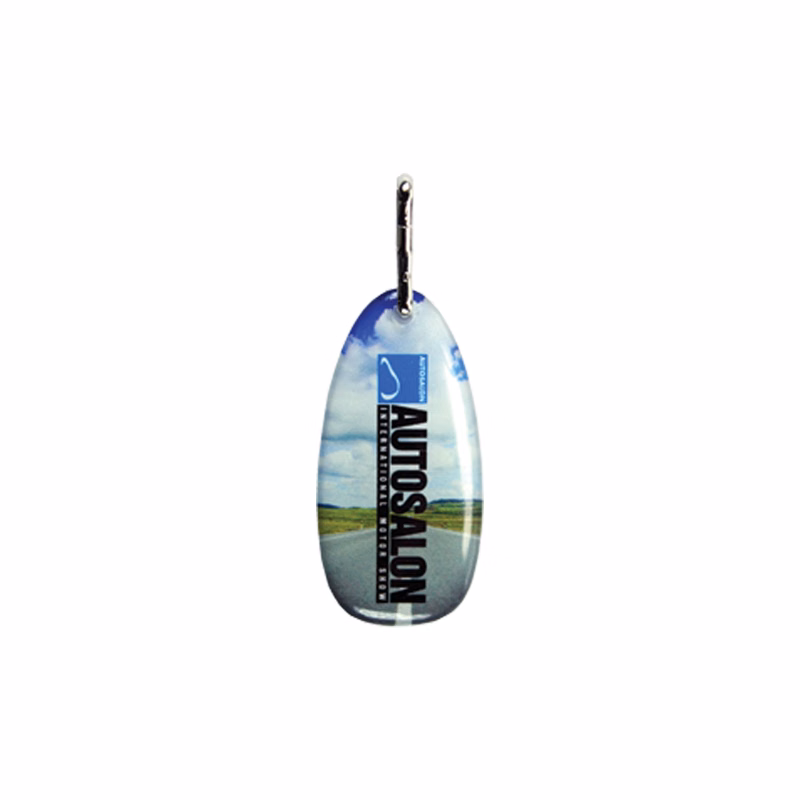 Zipper Pull Charms / Tag with double sided custom shape from 1.1 - 2 Sq. In.