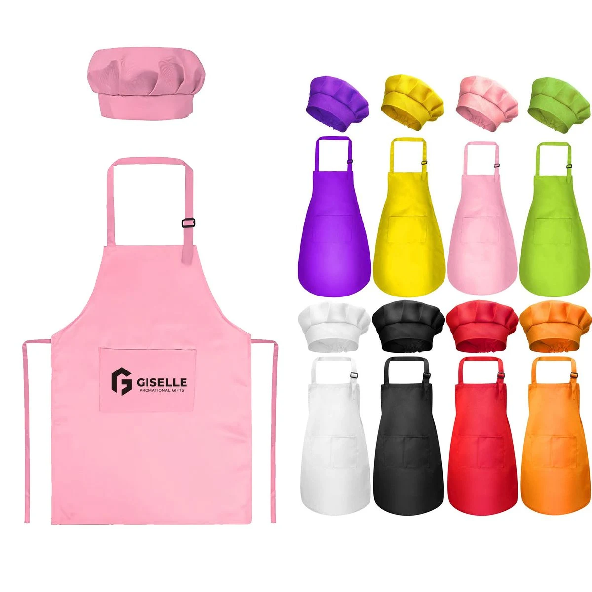 Professional Kids' Apron & Chef Hat Set 1