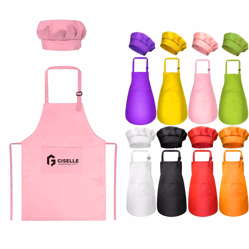 Professional Kids' Apron & Chef Hat Set