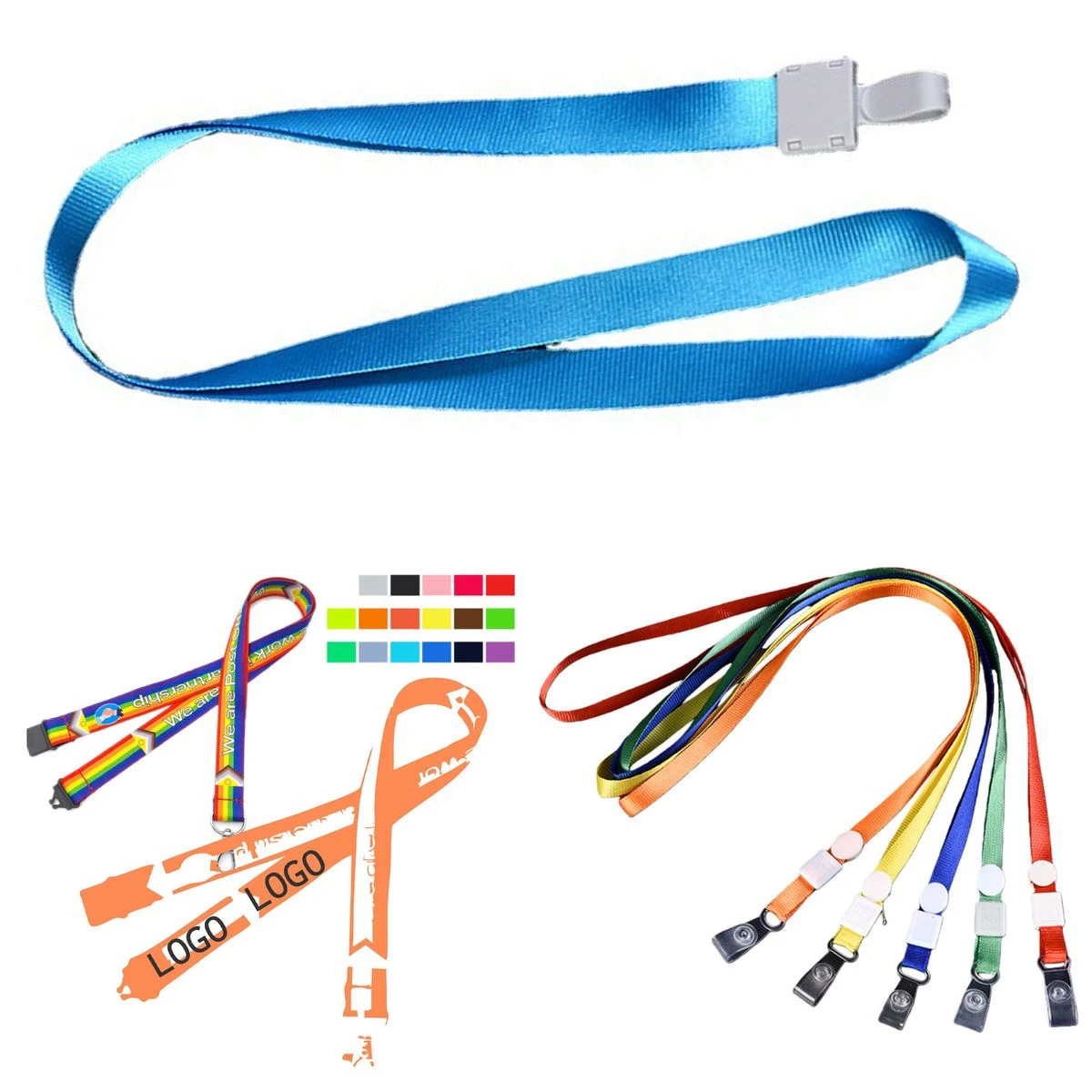 3/4" Full Color Lanyard w/ Safety Breakaway 1