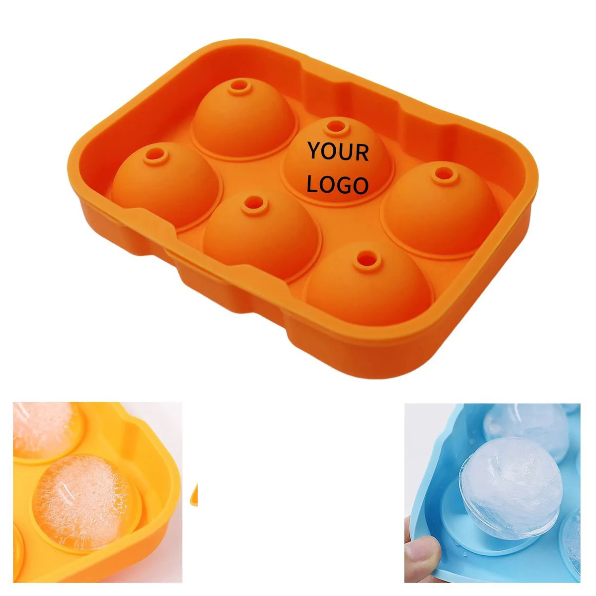 Flexible Silicone Ice Ball Tray for Freezers 1
