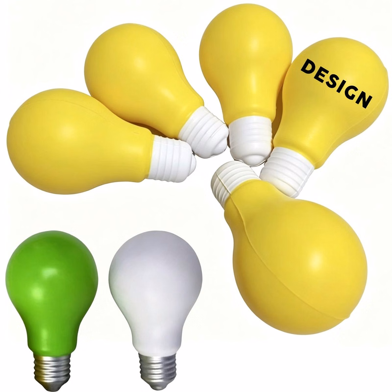 3*2 Inches Bulb Design PU Squeeze Fidget Stress Reliever