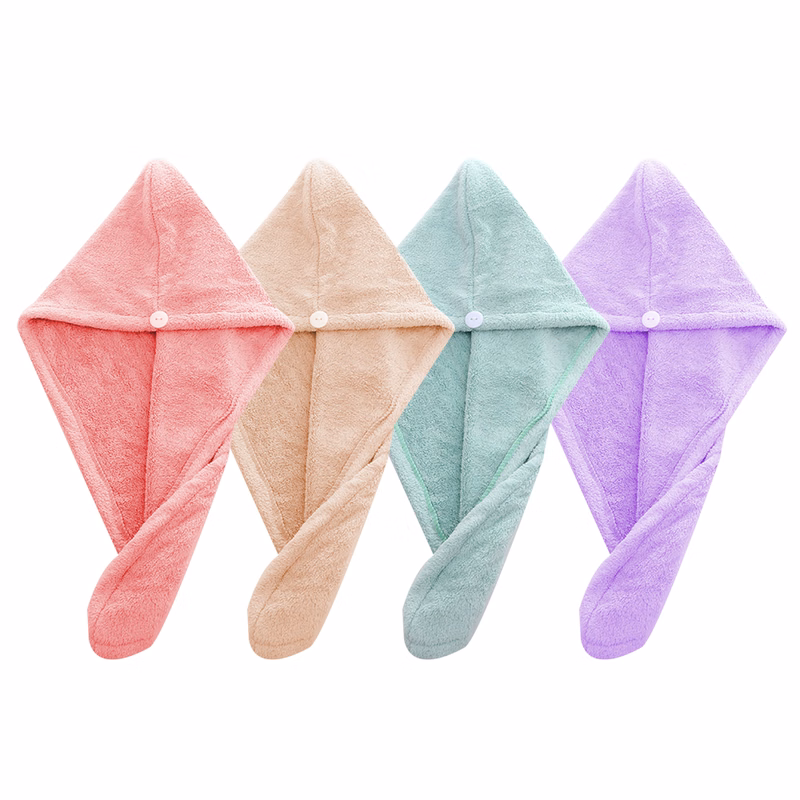 Thickened coral velvet hair-drying cap absorbent dry hair towel
