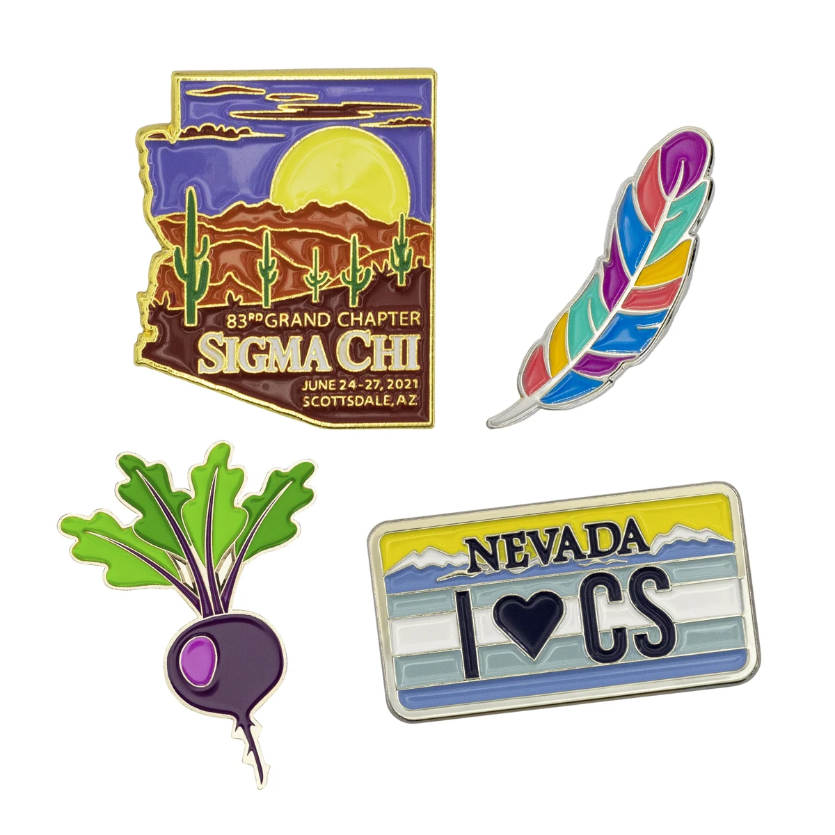 Lapel Pins Die Struck Soft Enamel (3/4") 1