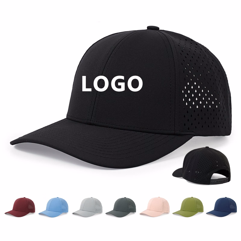 6 Panels Laser Cut Mesh Quick Dry Baseball Cap