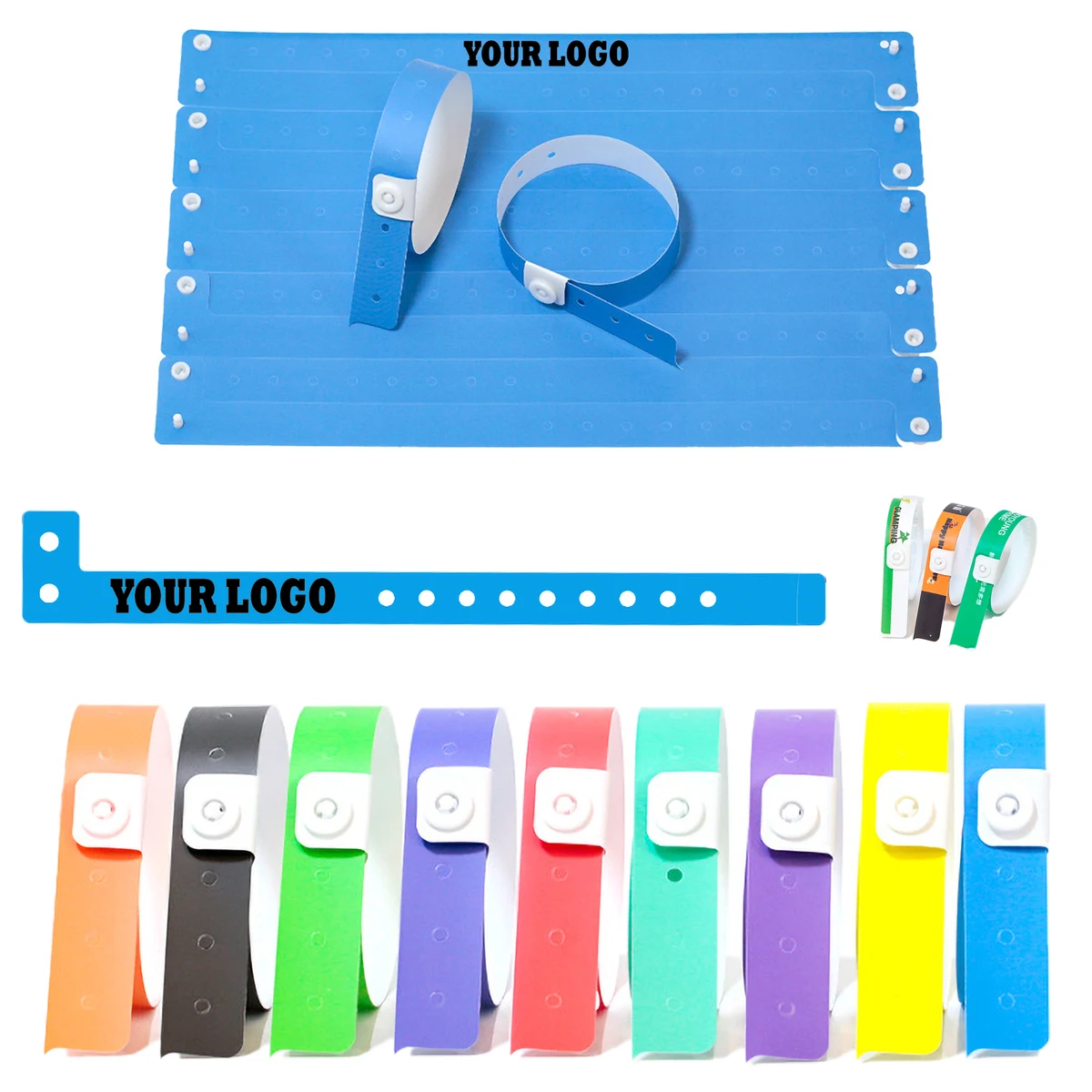 PVC Disposable Snap Closure Identification Wristband 1