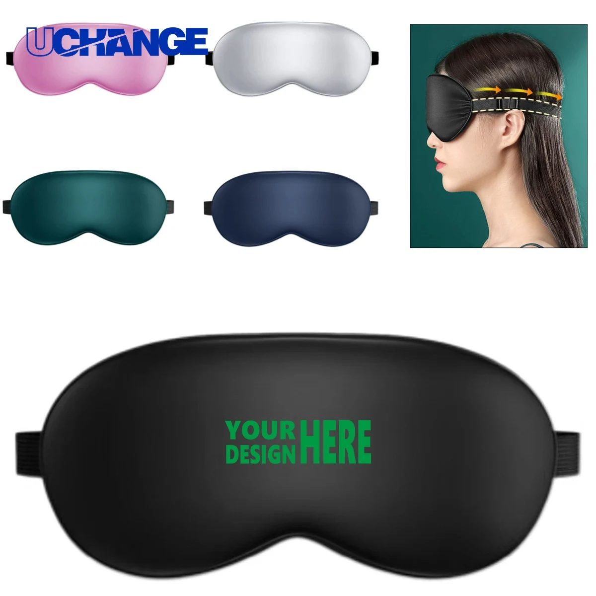 Two-Sided Imitation Silk Light-Blocking Eye Mask 1