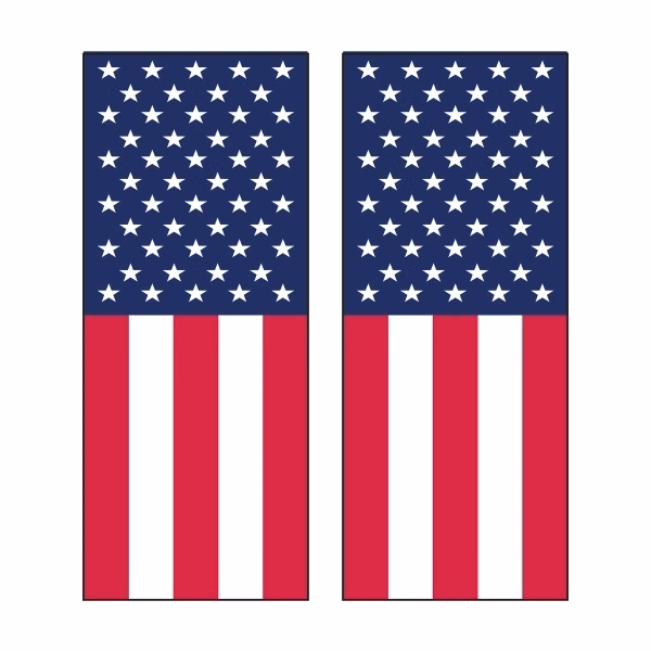 6" x 28" Light Post 2 Banner Set - Nylon- 1 ply - USA