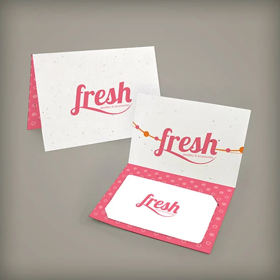 Double-Sided Small Folded Seed Paper Gift Card Holders 1