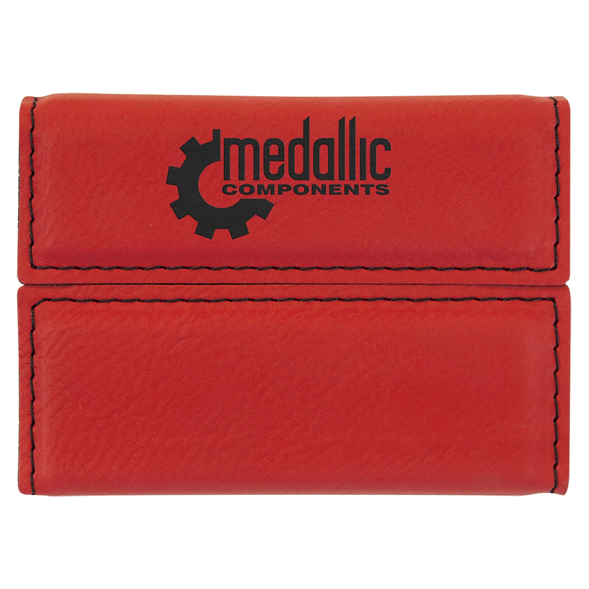 Red Leatherette Business Card Holder 1