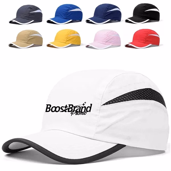 Custom Quick-Dry Baseball Cap with Mesh Panels — Sports & Outdoor Promotions