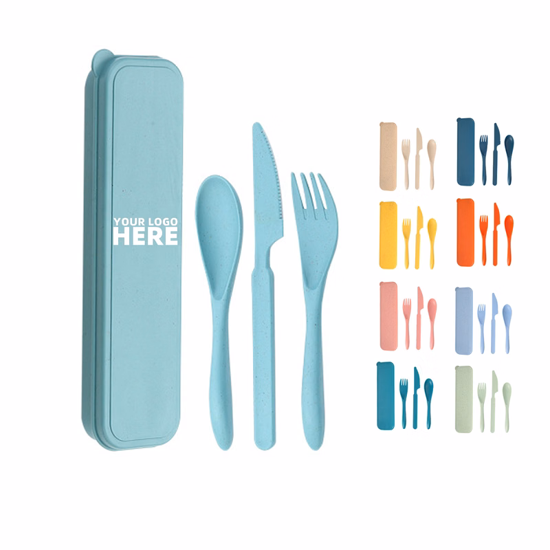 Wheat Straw Spoon Fork Knife Tableware Set