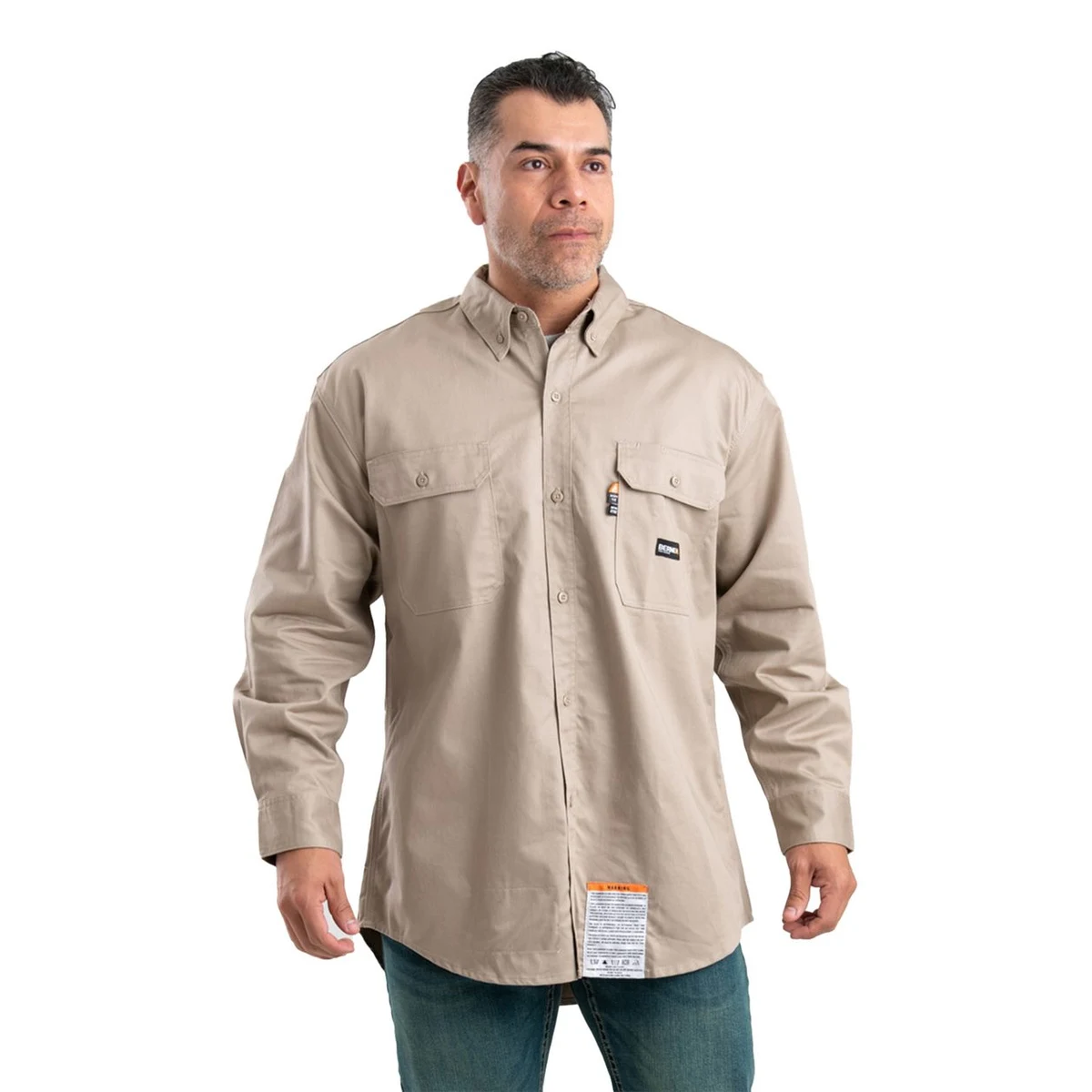 Men's Tall Flame-Resistant Button Down Work Shirt - FRSH10T 1