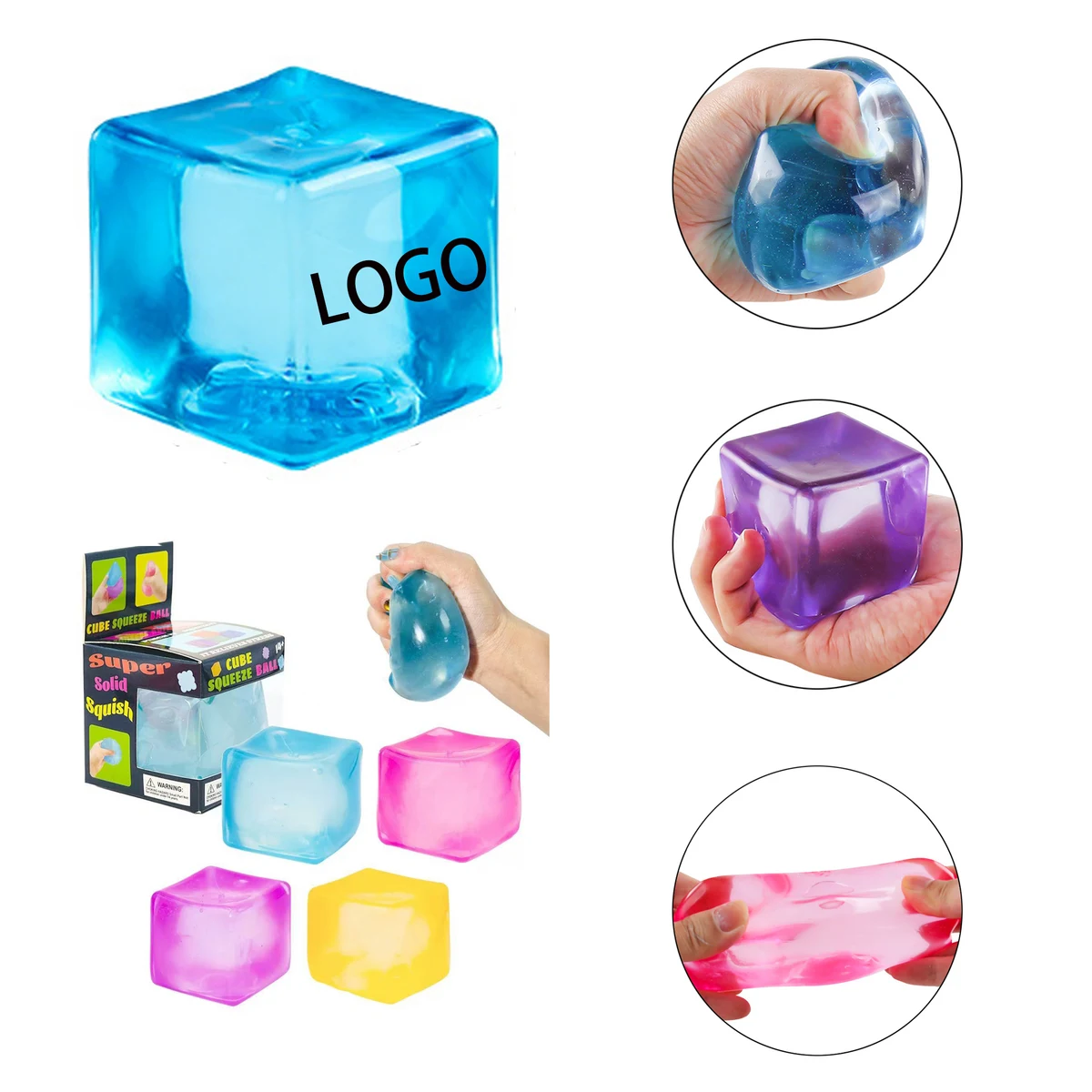 MOQ 10 Maltose Ice Cube Squishy Toy 1