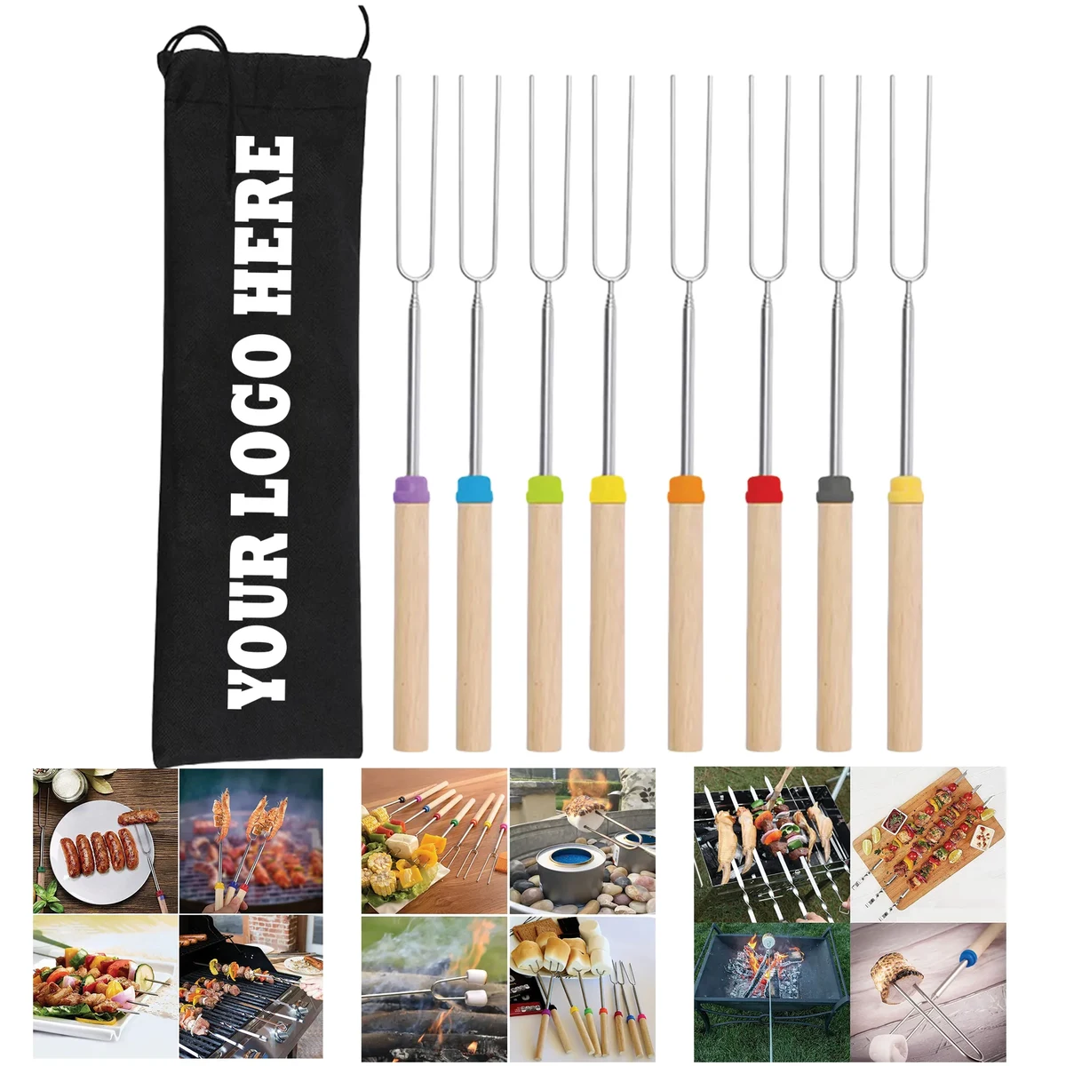 Telescoping Stainless Steel Roasting Fork 1