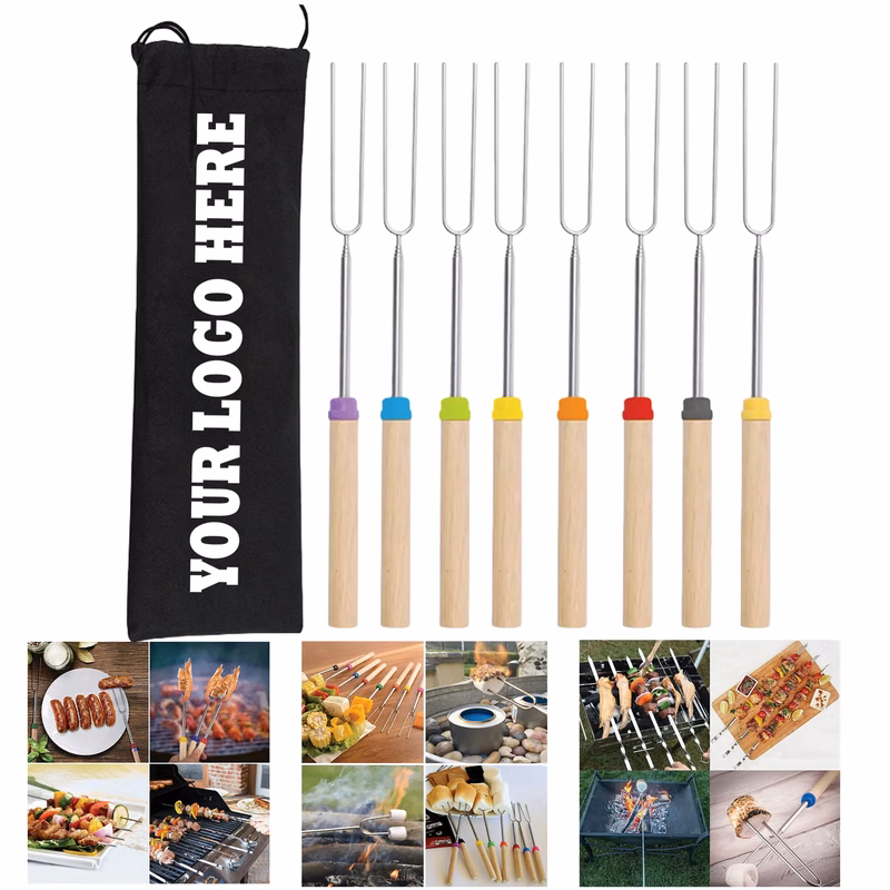 Telescoping Stainless Steel Roasting Fork