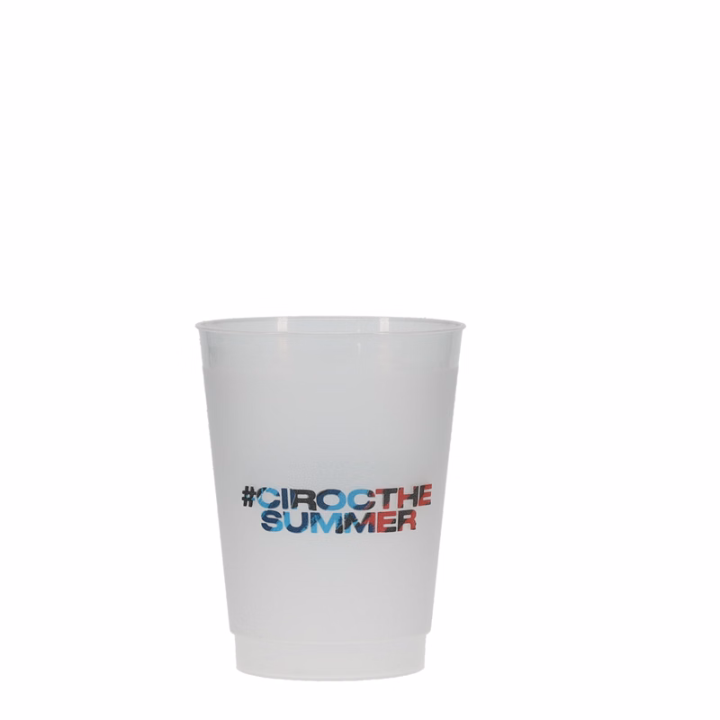 10 oz Frost-Flex Plastic Cup Frosted Hi-Speed Print