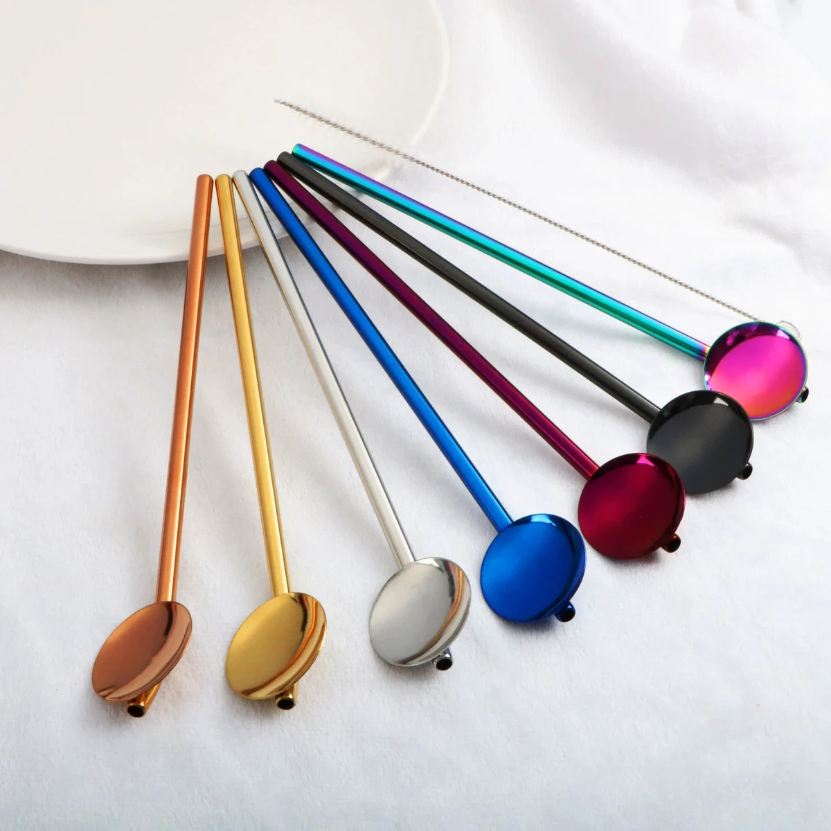 2 in 1 Stainless Steel Spoon Straw 1