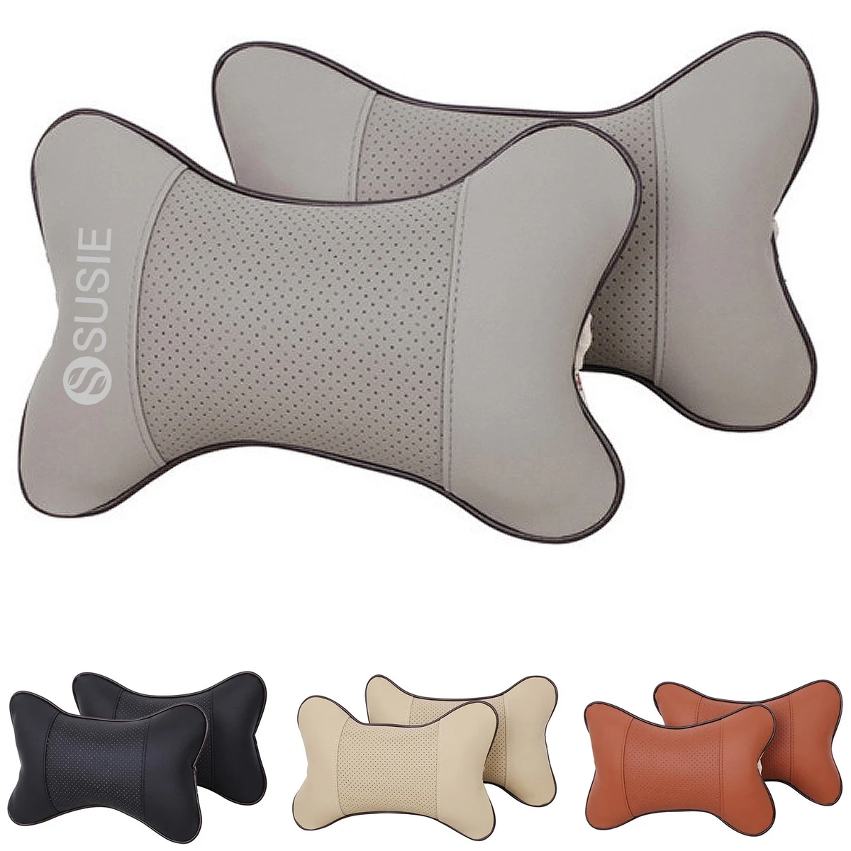 Pu Leather Car Neck Pillows 1