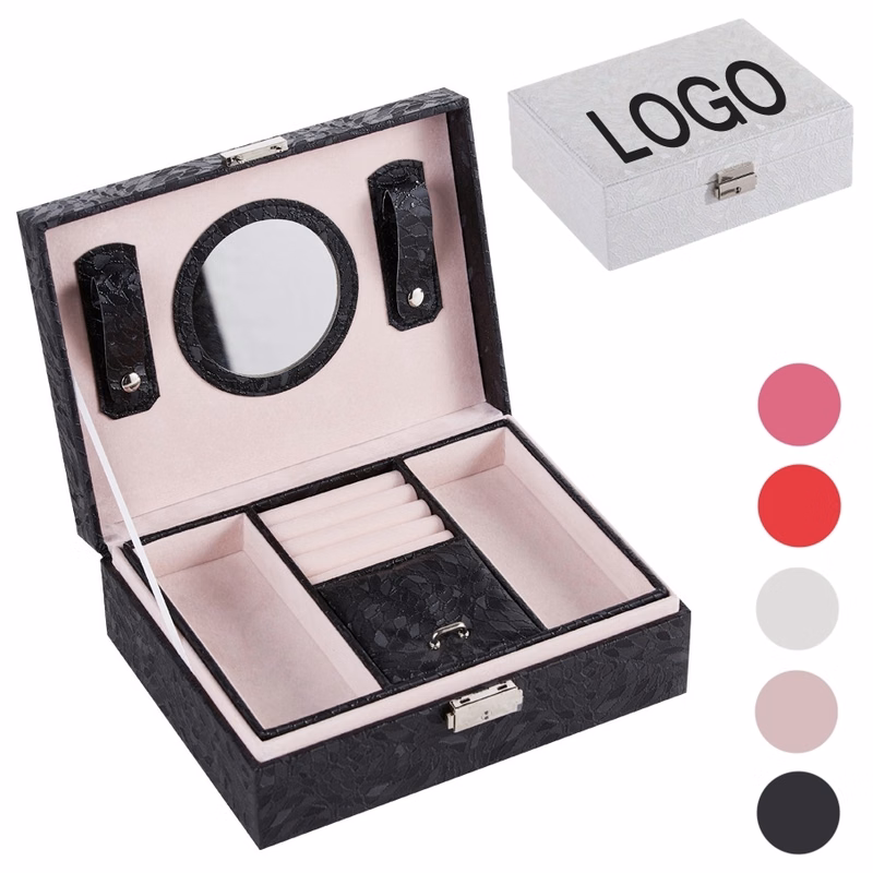 Custom Multi-Layer Jewelry Organizer Box with Mirror & Lock