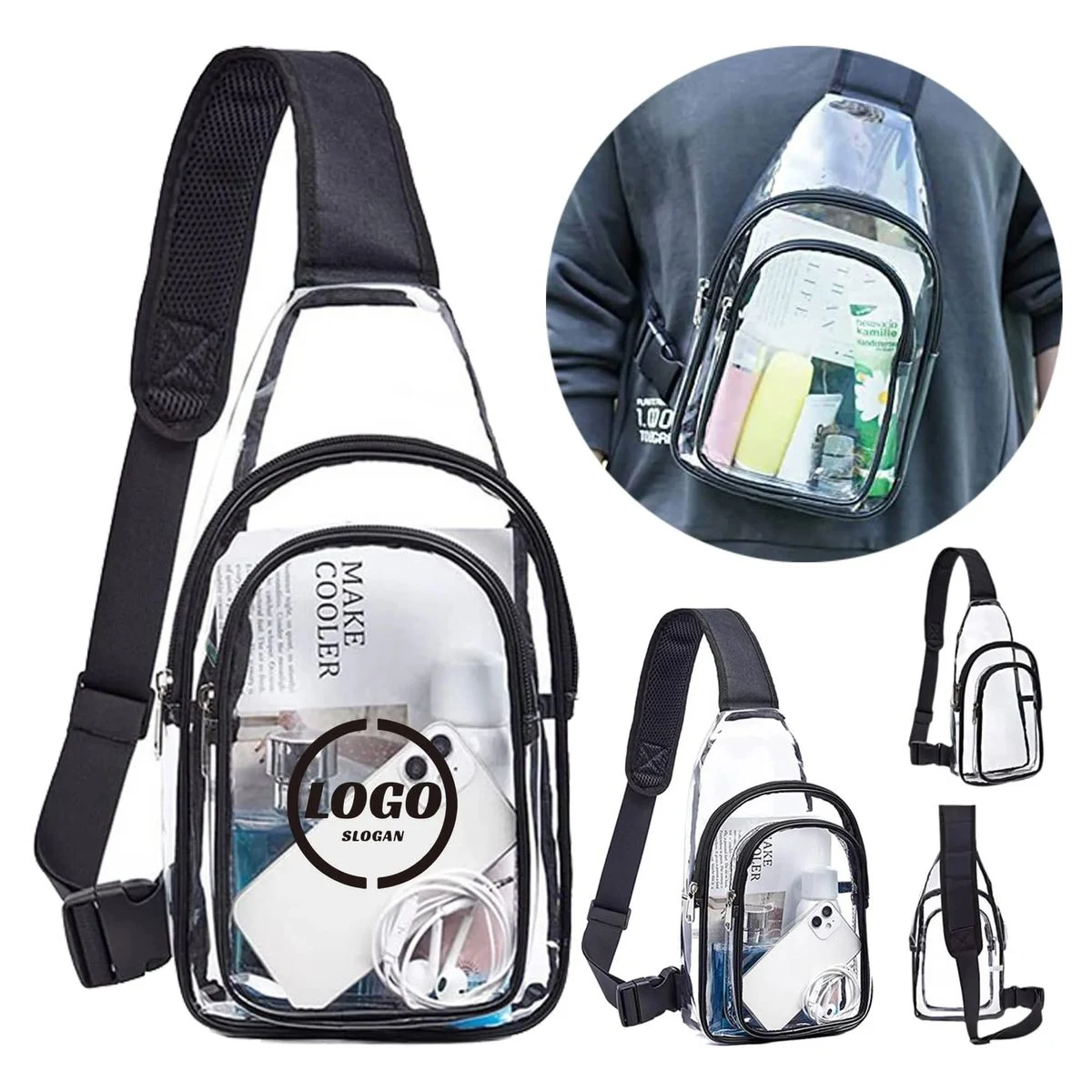 Quick Access Clear Shoulder Bag 1