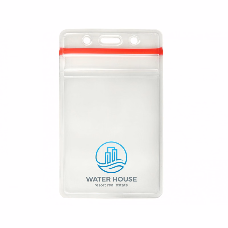3.00" W x 4.95" H - Vertical Resealable Badge Holder (1 Color Imprint)