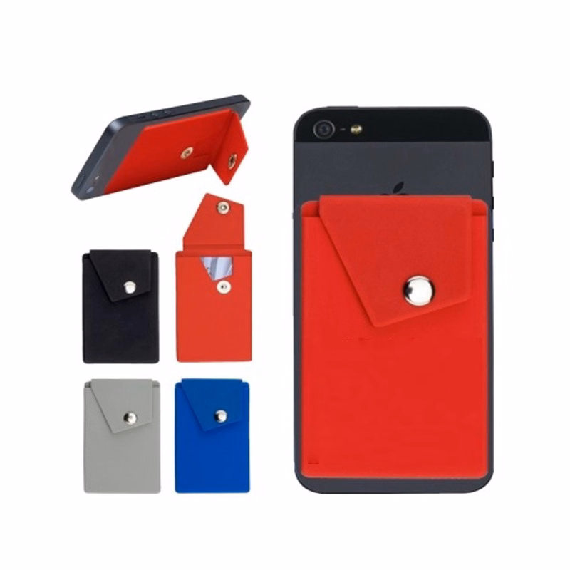 Silicone Phone Wallet With Button