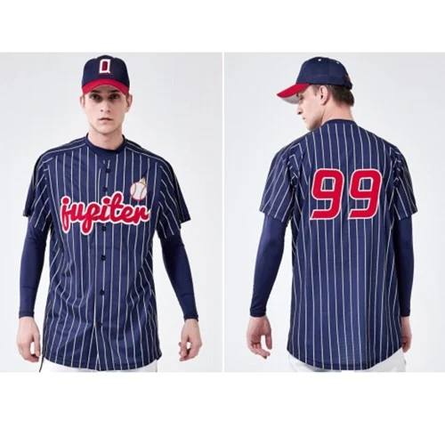 Premium Full Sublimation Full Button Front Baseball Jersey - Nike Dragonfly Mesh 1