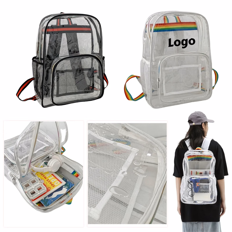 Clear PVC Backpack Waterproof Unisex Bag