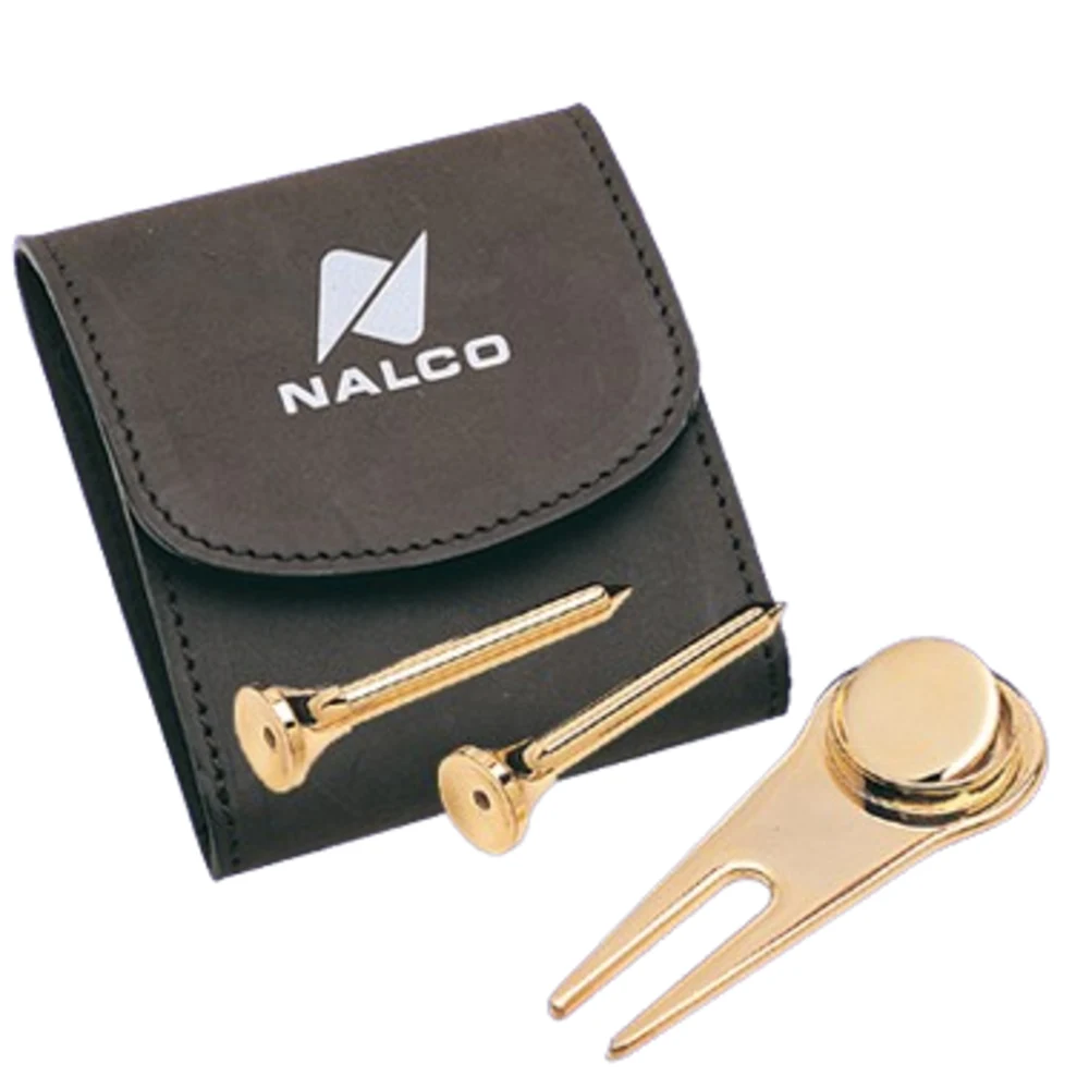 LEATHER POUCH/ GOLD ACCESSORIES 1