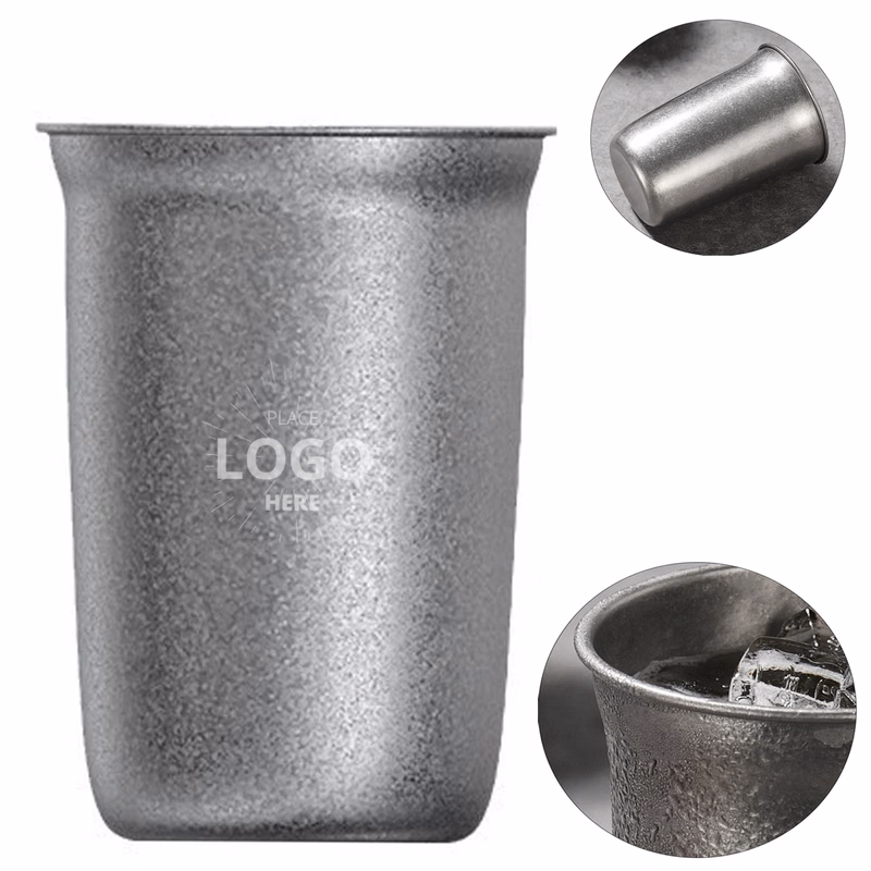 Retro Textured Stainless Steel Drink Cup