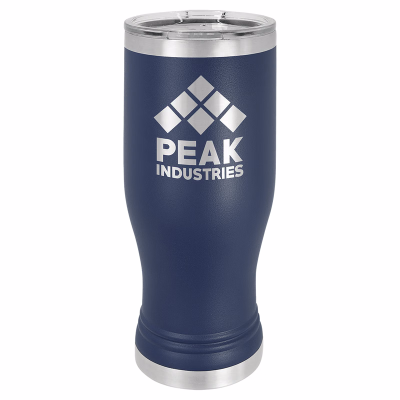 Polar Camel Navy Blue 20 oz. Pilsner with Clear Lid