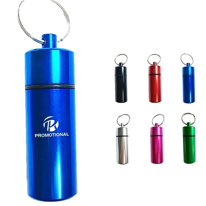 Pocket Drug Holder Pill Container Bottle Case Keychain 1