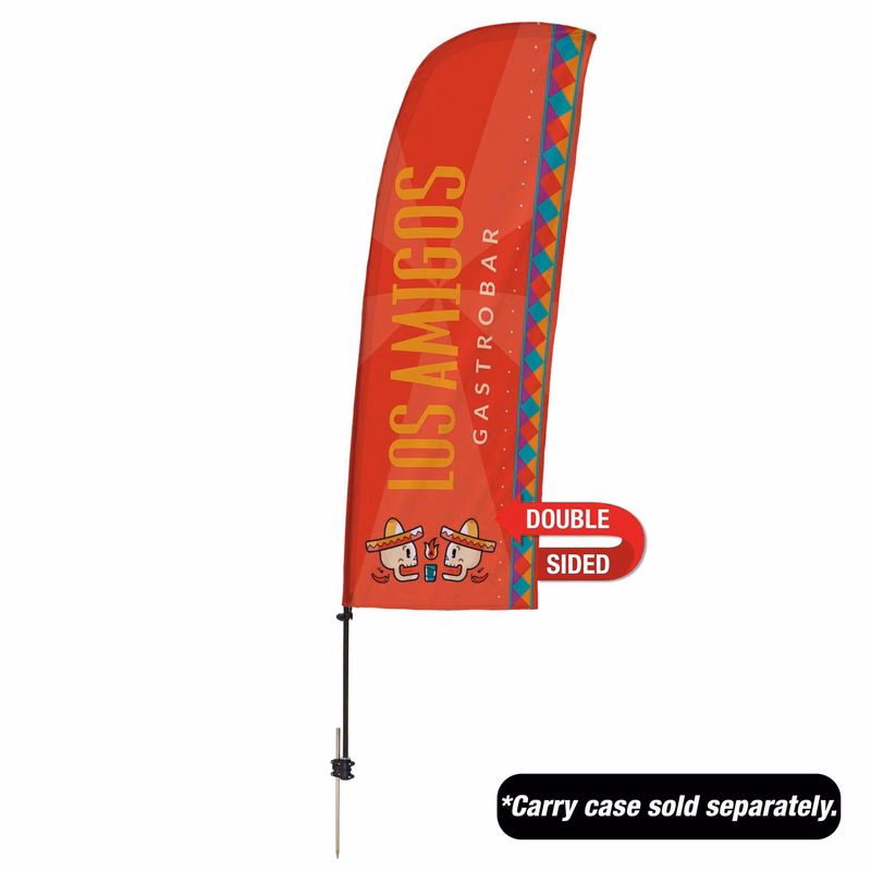 7.5' Value Blade Sail Sign Kit (Double-Sided with Spike Base)