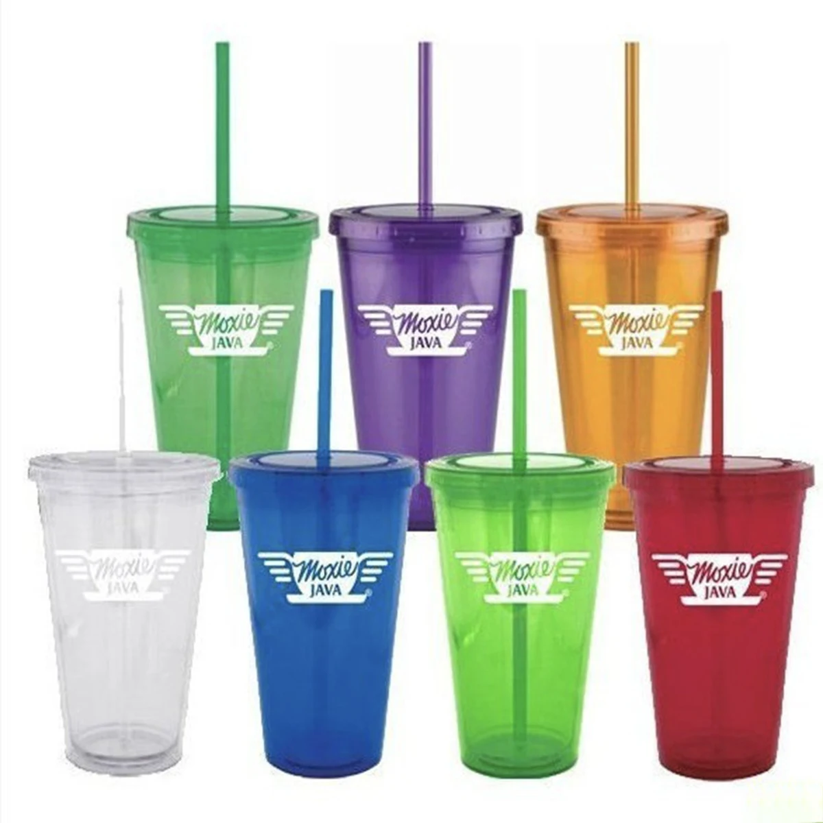 16 oz Double-Wall Tumbler With Straw 1