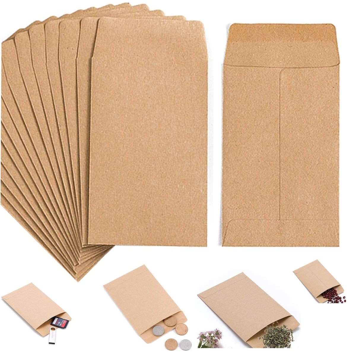2.253..5 Inches Self-Adhesive Kraft Seed Envelopes 1