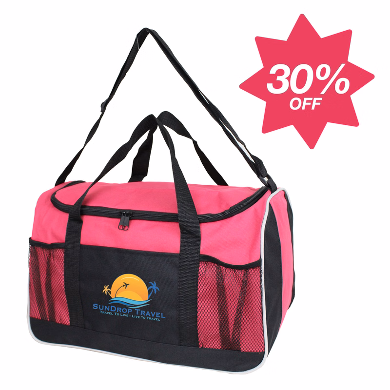 30% OFF - Rose Pink Sports Duffel Bag