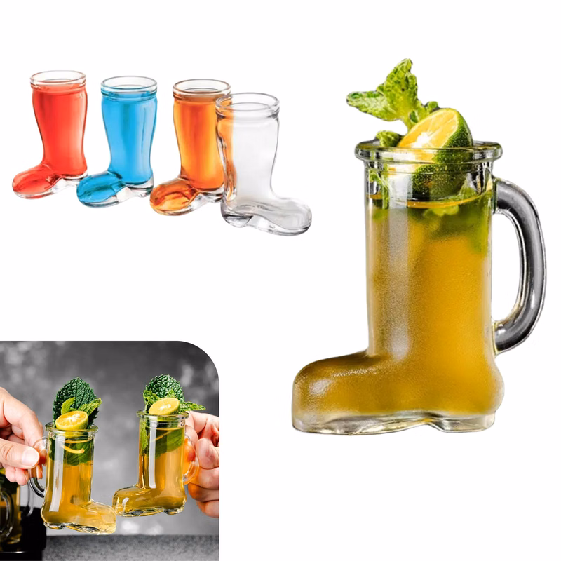 MOQ 20 pcs Boot Beer Glass