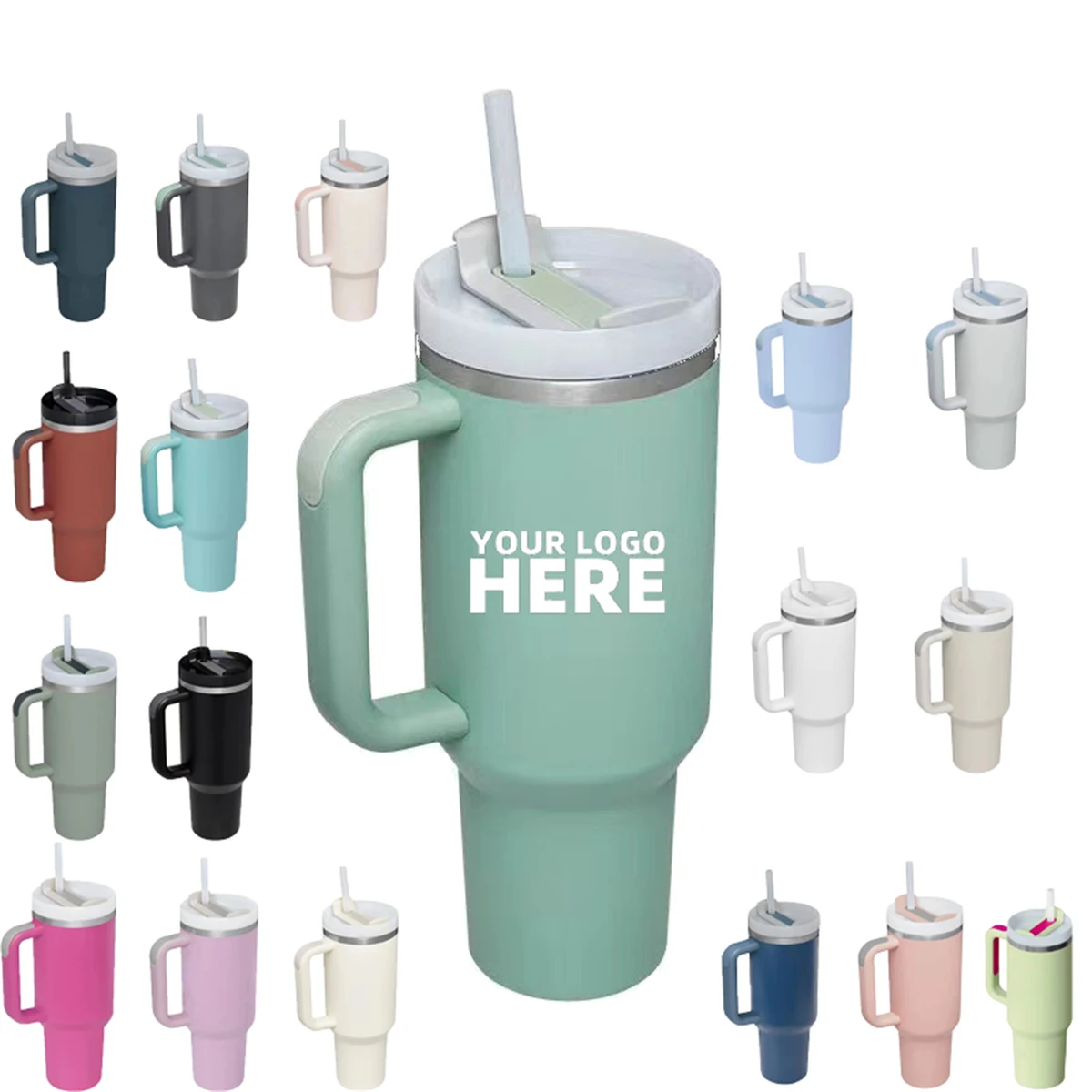 40oz Tumbler With Straw 1