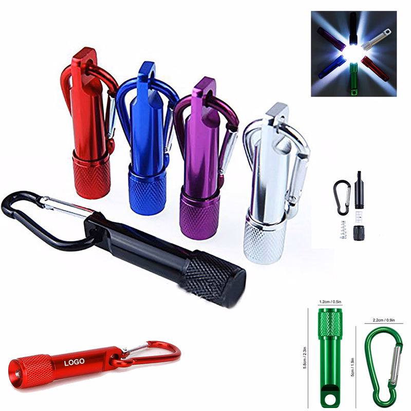 LED Flashlight Carabiner Keychain