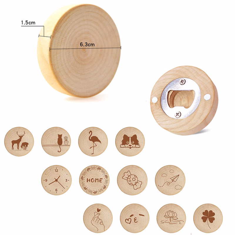Wooden Fridge Magnet Opener