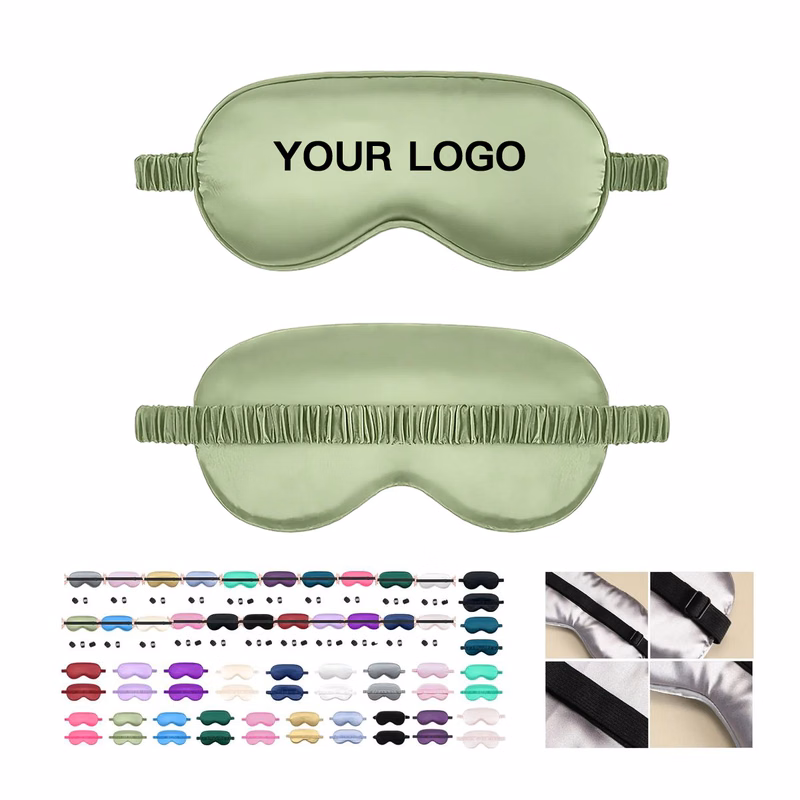 Eye Mask Satin Silk Adjustable Strap