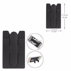 Silicone Cell Phone Wallet With One Touch Stand And Cord Management Feature