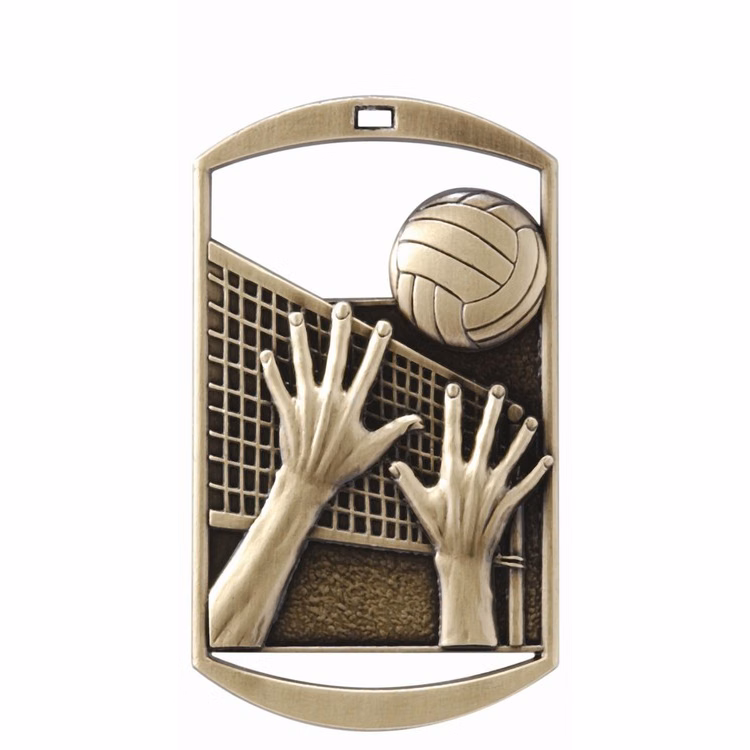 Volleyball DT Series Medal, 2" tall