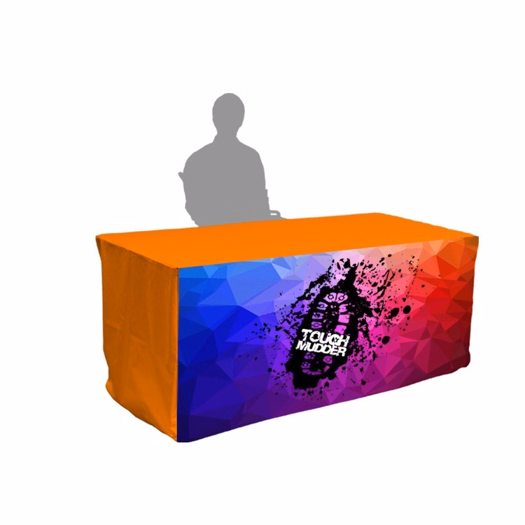 6ft Front Panel Printed Fitted Tablecloth