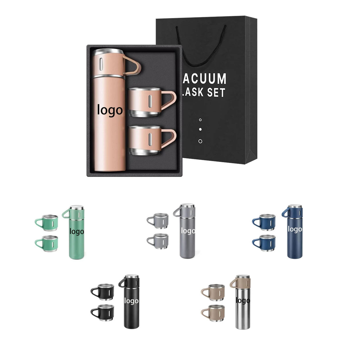 17 OZ Stainless Steel Bottle With Cup Set 1